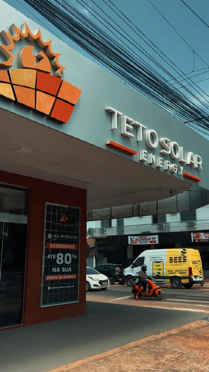Loja física e espaço da Teto Solar Energy em Santarém - PA