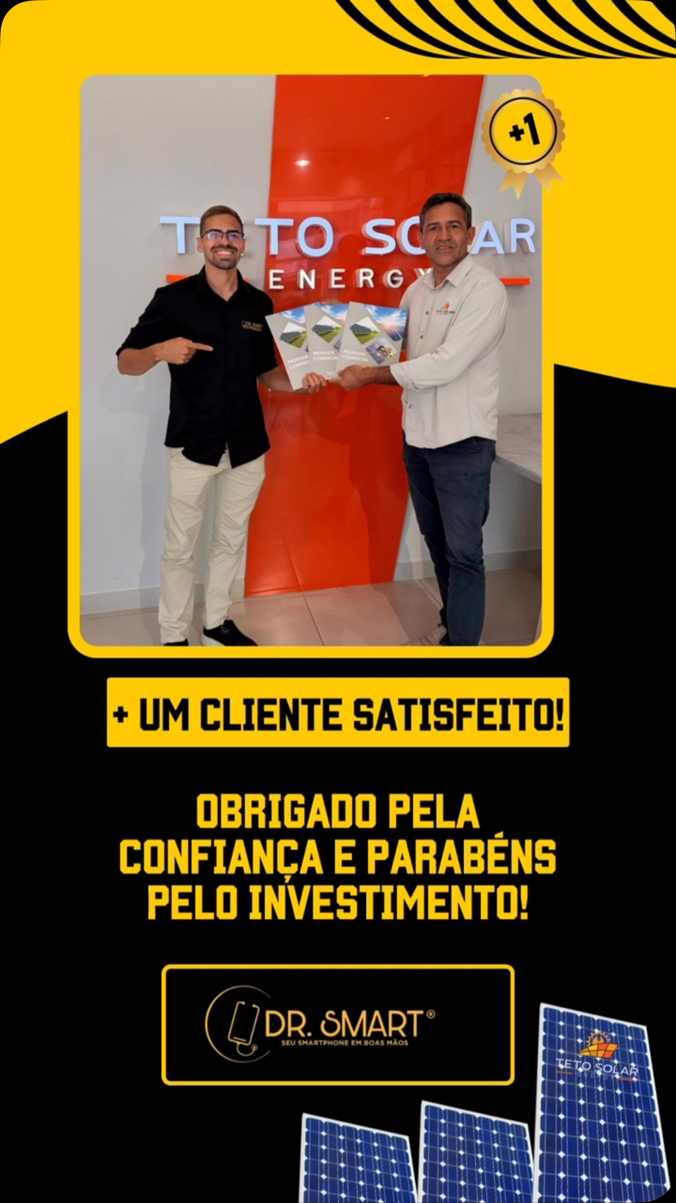 Instalação solar profissional executada pela Teto Solar Energy